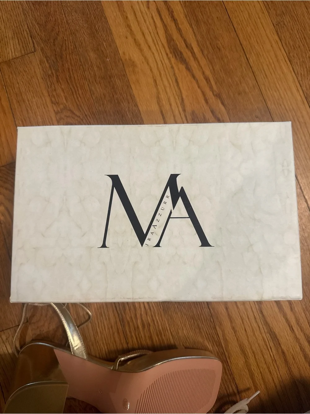 MIA Gold Metallic Platform Ankle-Strap Sandals